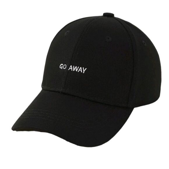 Go Away Embroidered Baseball Cap - Picture 2 of 5